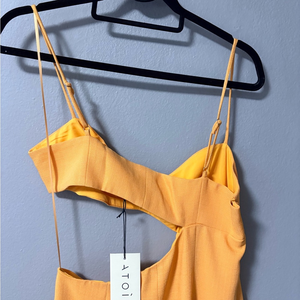 NWT ATOIR Laura Midi Dress with Cutouts in Mango Color. Size 8 - Picture 7 of 12